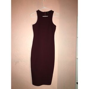 Elegant Burgundy Dress